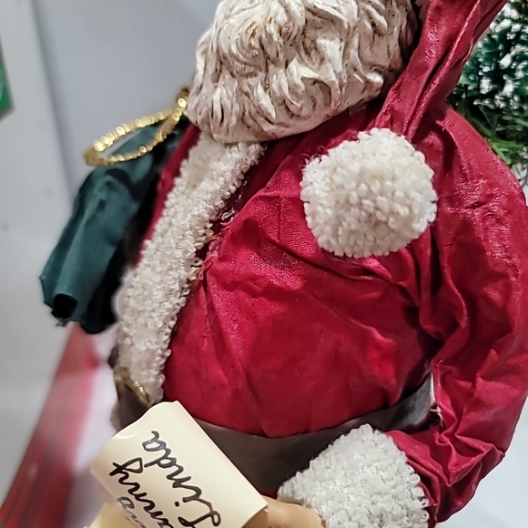 VTG Kurt S. Adler Santa's World Fabric Mache 12" Centerpiece Figurine in OG Box - Picture 13 of 16